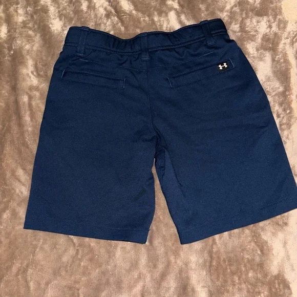 Under Armour Dark Blue Flat Front Shorts - Picture 2 of 3